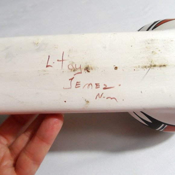 Vintage SOUTHWESTERN Business Card Pen Pencil Holder New Mexico Pottery Jemez NM - Picture 10 of 10